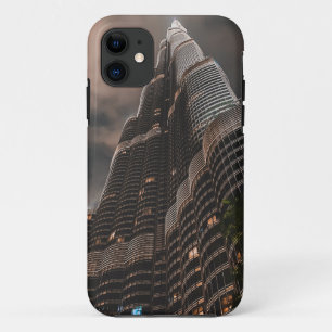 low angle of high brown rise building iphone cases