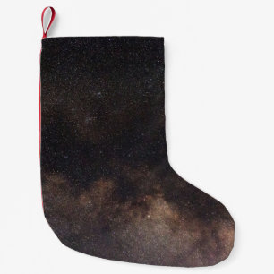 Low-angle of milky way small christmas stocking
