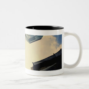 Low angle of the Chrysler Building Two-Tone Coffee Mug