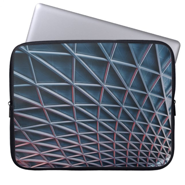 Low-angle photo of building structure laptop sleeve (Front)