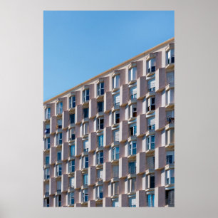 LOW ANGLE PHOTO OF GRAY CONCRETE BUILDING POSTER