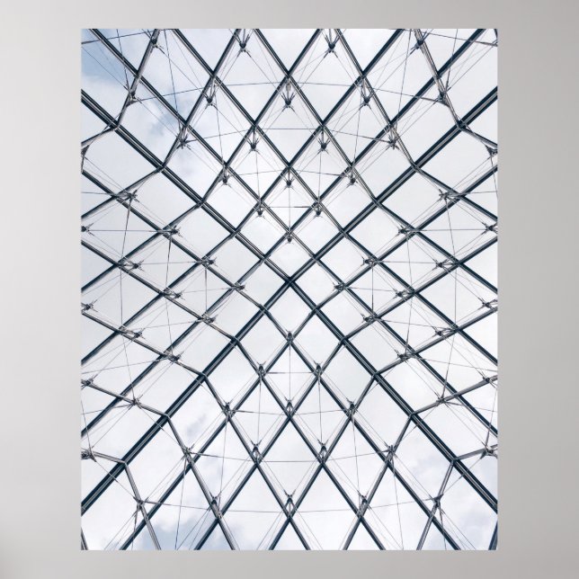 Low-angle photo of grey metal frame poster (Front)