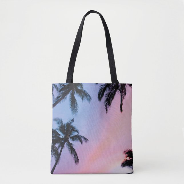 Low-angle photography coconut trees during golden  tote bag (Front)