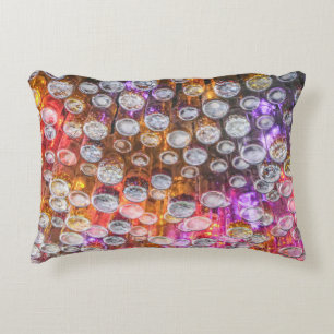 Low angle photography of assorted-colour lights decorative cushion