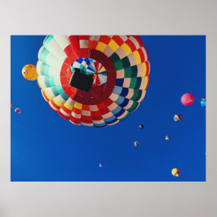 Low angle photography of balloons poster