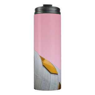 LOW ANGLE PHOTOGRAPHY OF GRAY BUILDING THERMAL TUMBLER