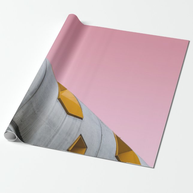 LOW ANGLE PHOTOGRAPHY OF GRAY BUILDING WRAPPING PAPER (Unrolled)