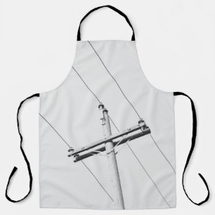 LOW-ANGLE PHOTOGRAPHY OF GREY ELECTRIC POST APRON
