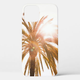 Low angle photography of palm tree iPhone 12 case