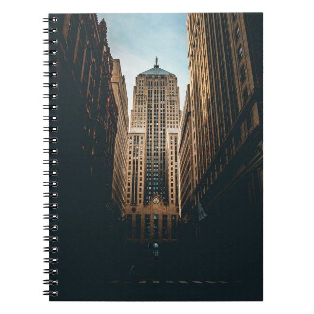 LOW ANGLE PHOTOGRAPHY OF ROAD STRAIGHT TO HIGH-RIS NOTEBOOK (Front)
