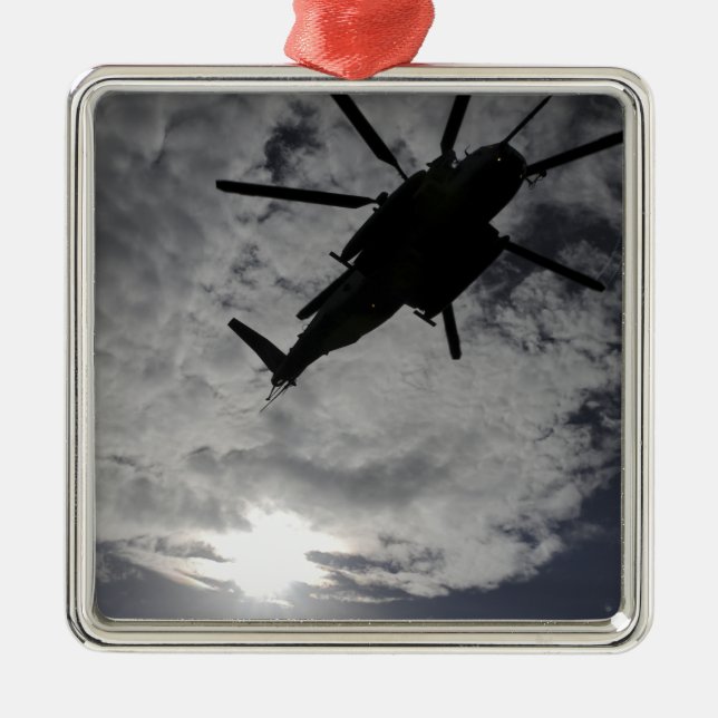 Low angle view of a CH-53E Metal Tree Decoration (Front)