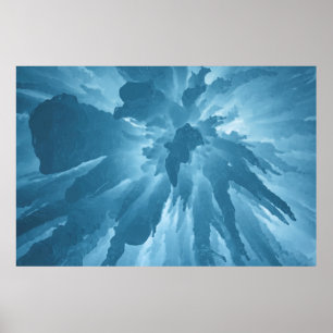 Low angle view of stalactites poster