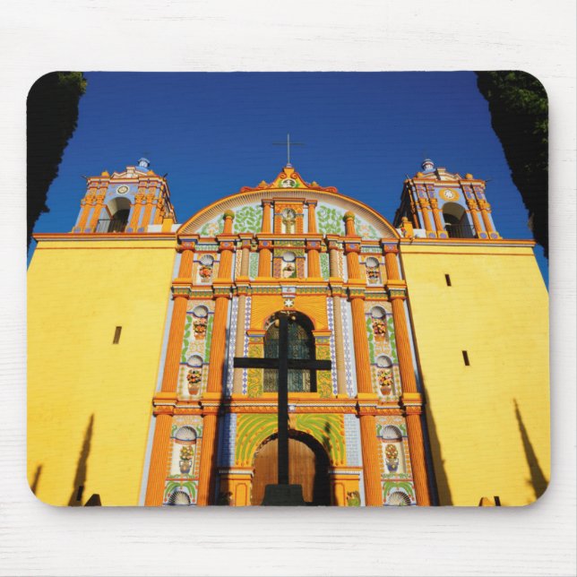 Low Angle View Of Yellow Ornate Church Mouse Mat (Front)
