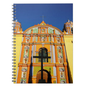 Low Angle View Of Yellow Ornate Church Notebook