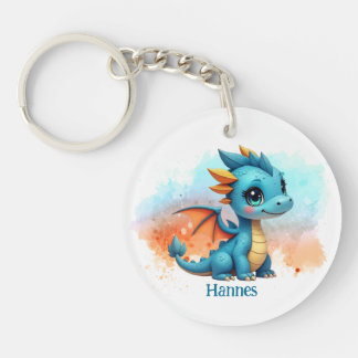 Low baby revenge blue orange key ring