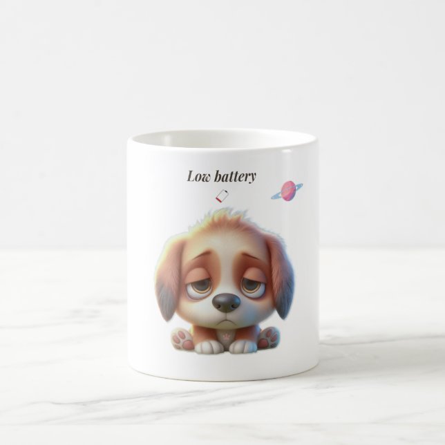Low Battery Dog Mug (Center)