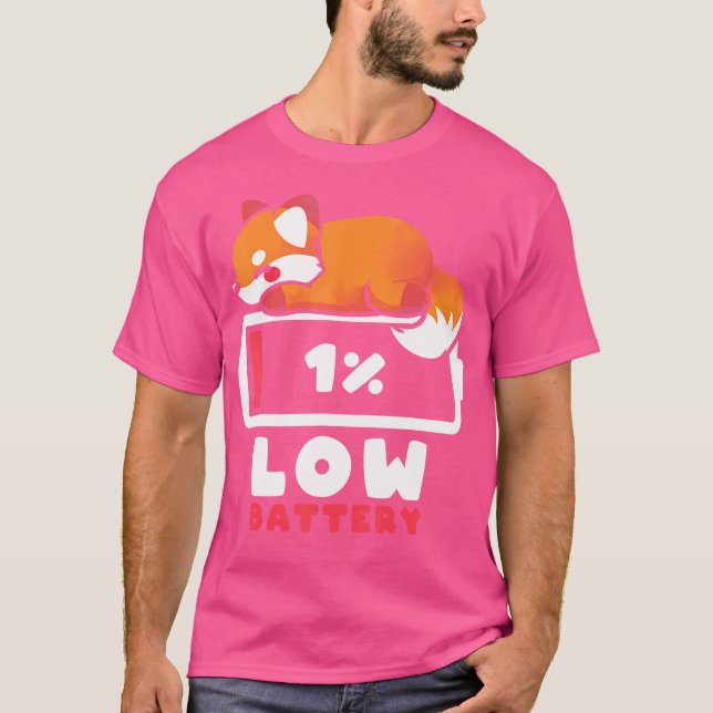 Low Battery Fox T-Shirt (Front)