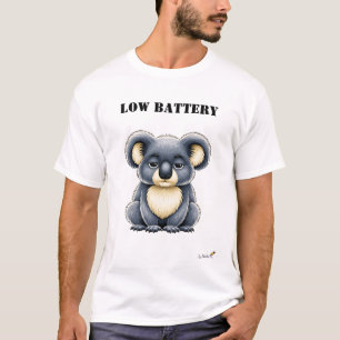 Low Battery Funny Tired Koala T-Shirt