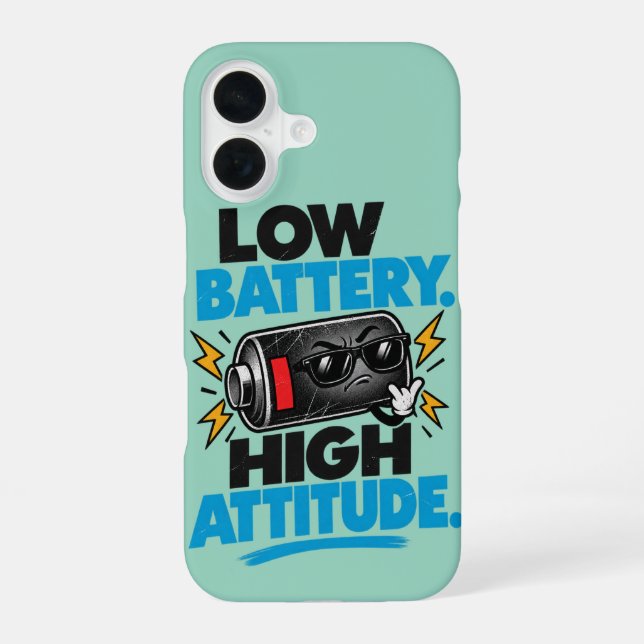 Low Battery High Attitude Funny Phone Case (Back)