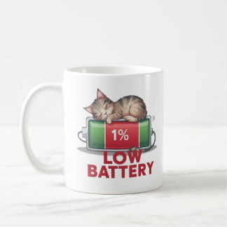 Low Battery Kitten Coffee Mug