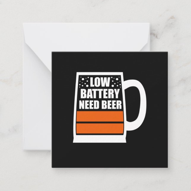 Low Battery Need Beer Card (Front)