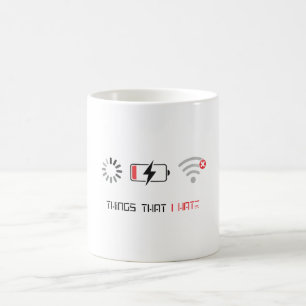 Low Battery No WiFi Loading Tech Humour Design Coffee Mug