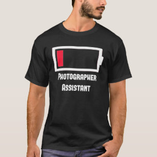 Low Battery Occupation Job Work Photographer assis T-Shirt