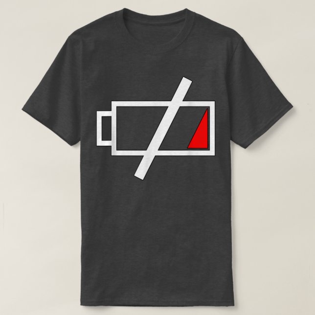 Low Battery  Scary Tee Nightmare  Halloween Costum (Design Front)