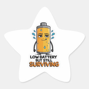 Low Battery Star Sticker