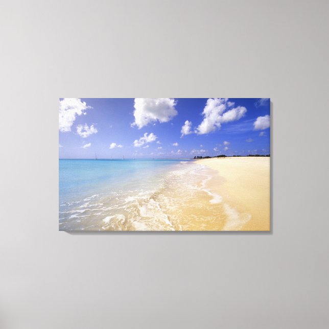 Low Bay Beach, Barbuda, Antigua Canvas Print (Front)