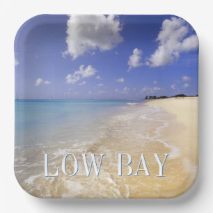Low Bay Beach, Barbuda, Antigua Paper Plate