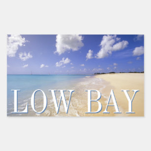 Low Bay Beach, Barbuda, Antigua Rectangular Sticker