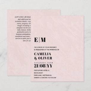 LOW BUDGET All-in-1 Modern Bold Text Wedding