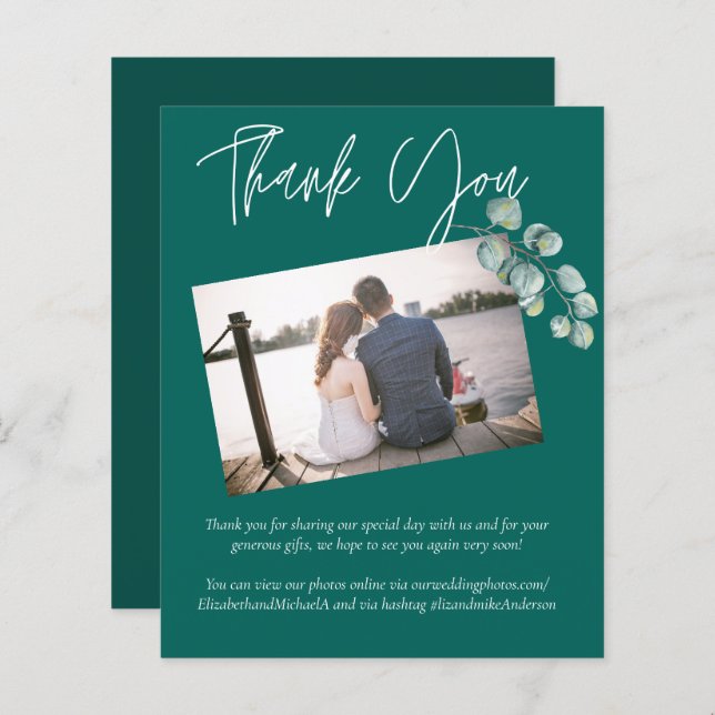 Low Budget TEAL White EUCALYPTUS Wedding (Front/Back)