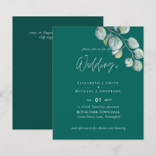 Low Budget TEAL White EUCALYPTUS Wedding
