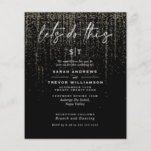 Low Budget Wedding Edgy Champagne Glitter Garland