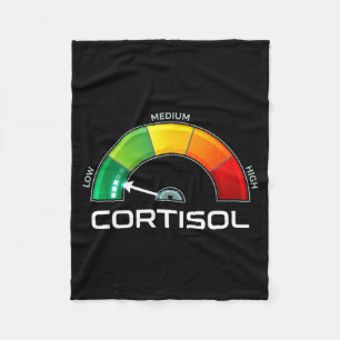 Low cortisol funny stress metre mental healthLow c Fleece Blanket