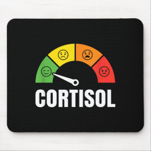 Low cortisol level calm mood meter science meme mouse mat