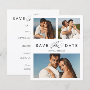 Low Cost 3 Photos Couple Simple Elegant Script
