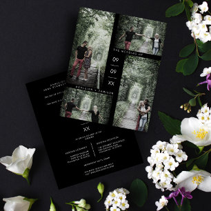 Low Cost 4 Photos Collage Modern Wedding