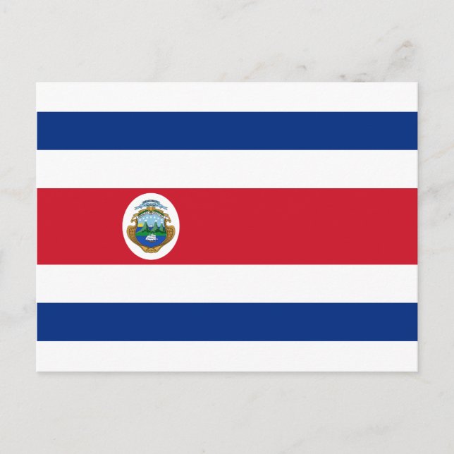 Low Cost! Costa Rica Flag Postcard (Front)