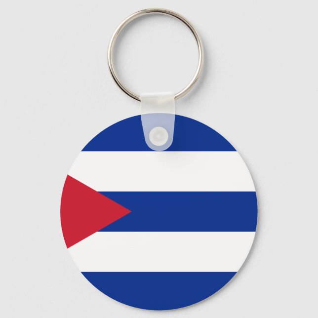 Low Cost! Cuba Flag Key Ring (Front)