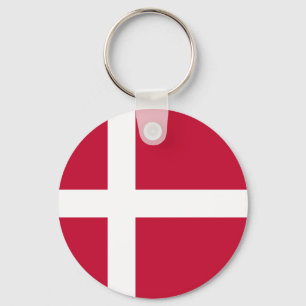 Low Cost! Denmark Flag Key Ring
