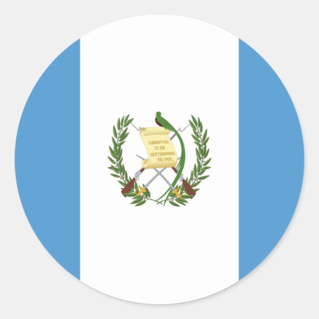 Low Cost! Guatemala Flag Classic Round Sticker (Front)