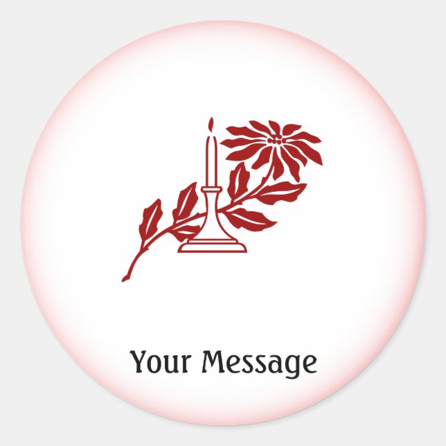 Low Cost Holiday Fun Red Border Sticker (Front)