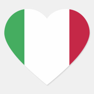 Low Cost! Italy Flag Heart Sticker