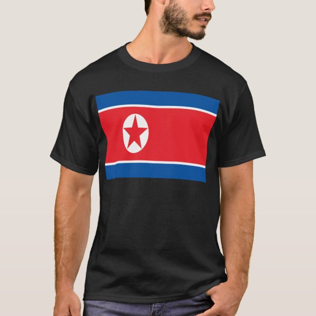 Low Cost! North Korea Flag T-Shirt (Front)