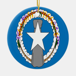 Low Cost! Northern Mariana Islands Flag Ceramic Tree Decoration