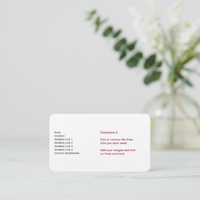 Low Cost Quality Stock Business Cards (Standing Front)