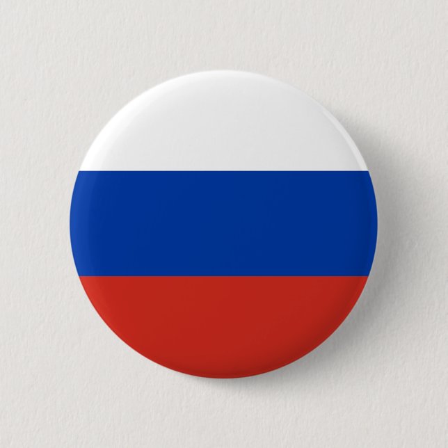 Low Cost! Russia Flag 6 Cm Round Badge (Front)